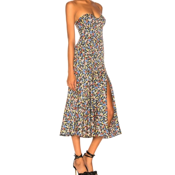 NEW VERONICA BEARD Black Floral Print ANNIKA Dress- Size 6 - Picture 3 of 8